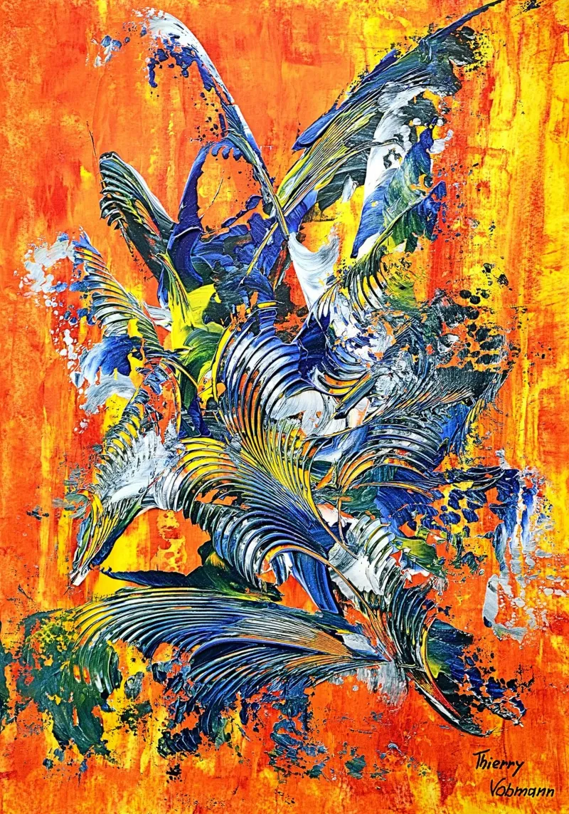 IDEAL GIFT 100 alu-dibond by Thierry Vobmann Abstract painting