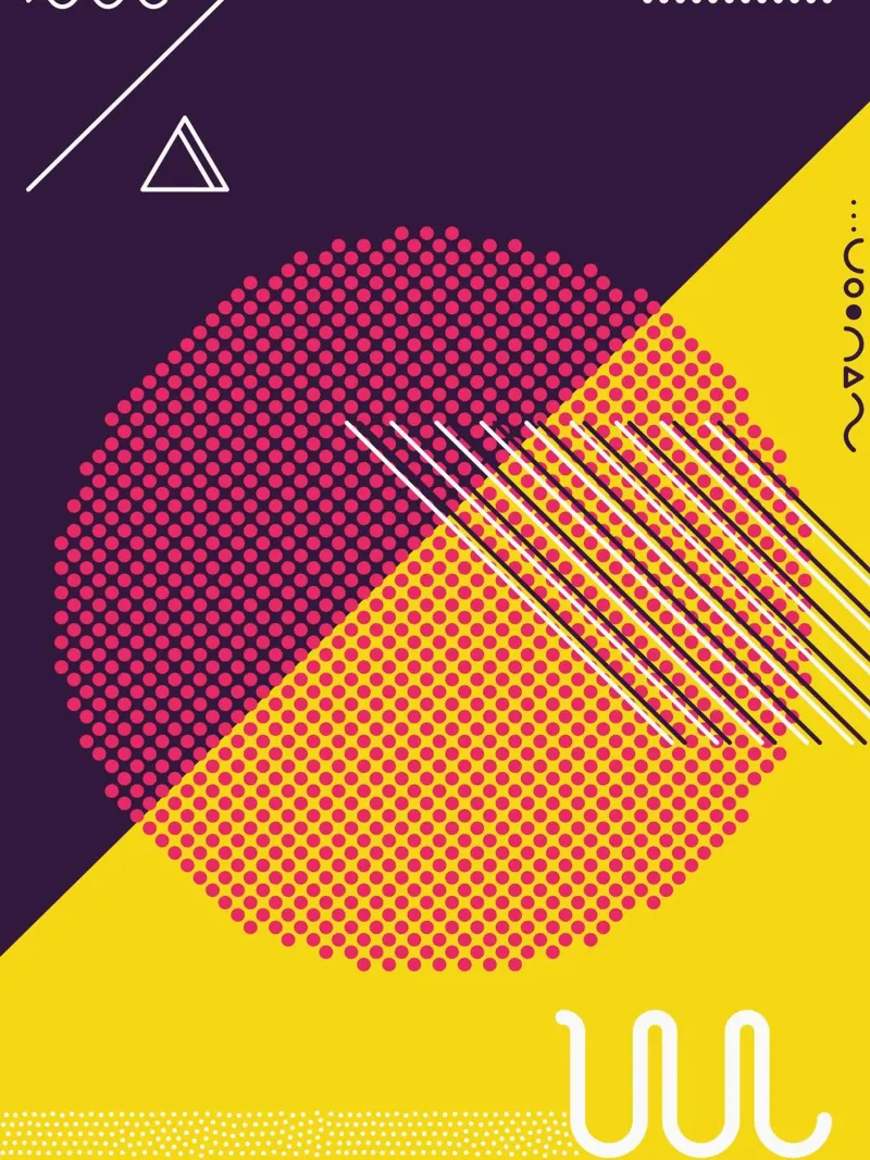 Retro Pop Art Geometrico Moderno carta hahnemühle da Whole©