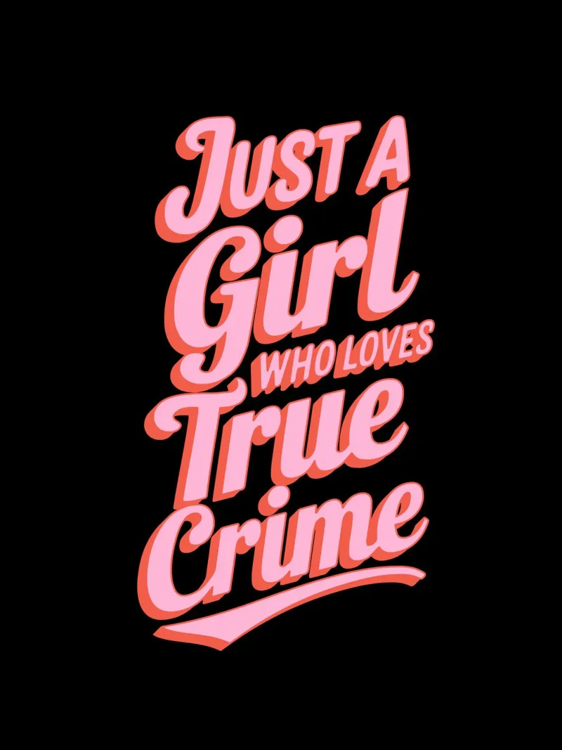 Juste une fille qui aime les crimes authentiques film rétro-éclairé de cafelab