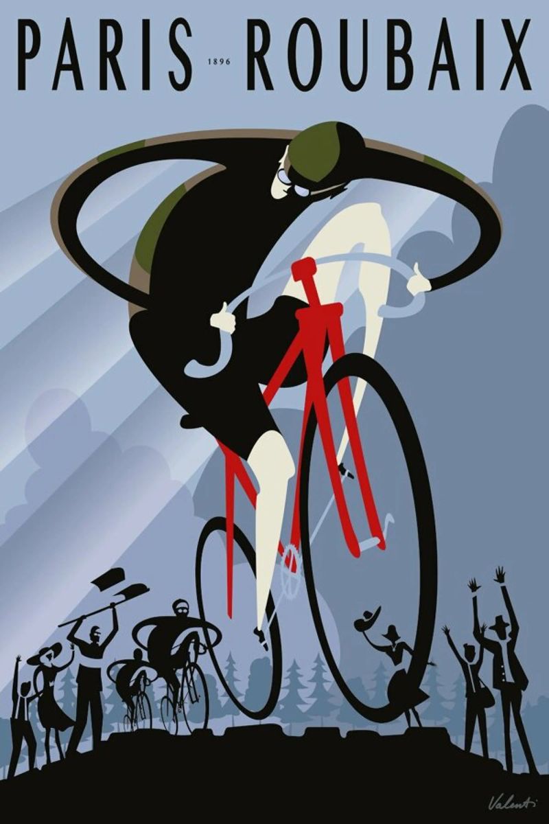 Roubaix poster by Michael Valenti