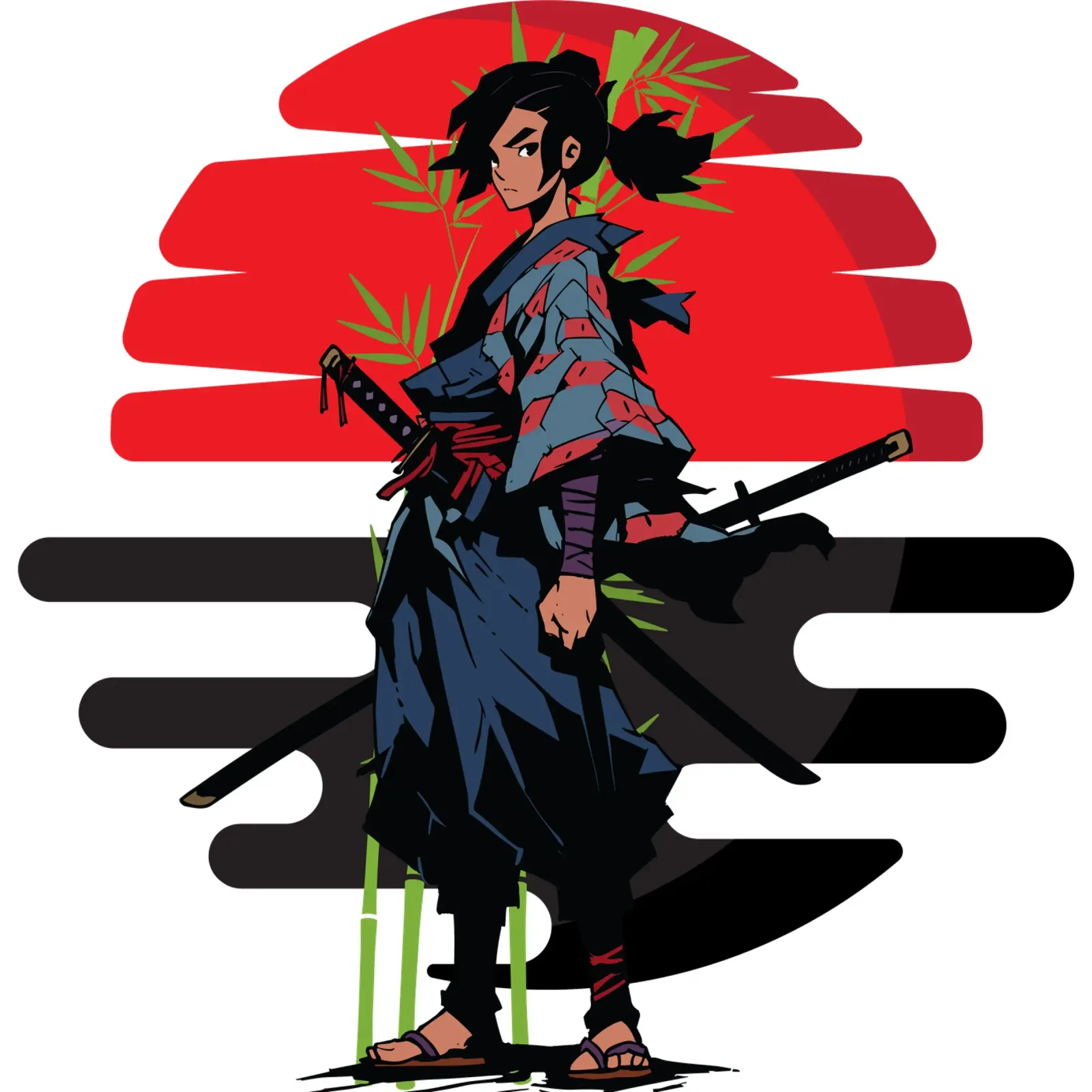 samurai adolescente poster con telaio in plastica da yukihana