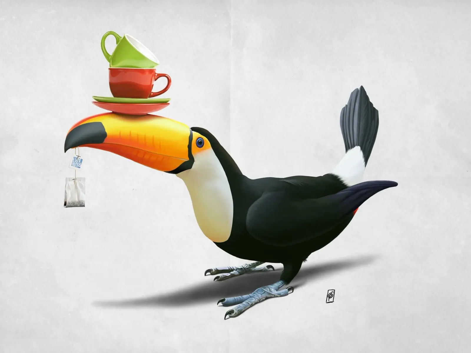 Tea for Tou (Wordless) pellicola backlit da Rob Art | Illustration