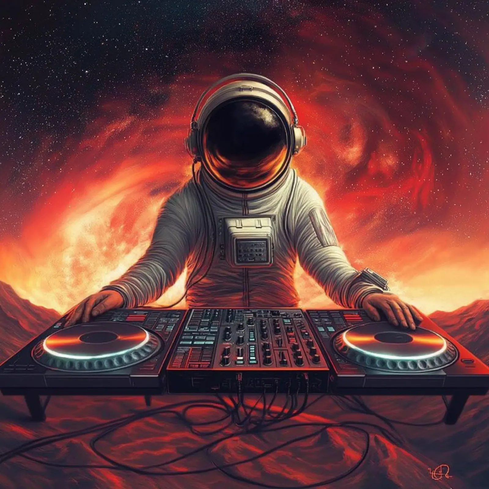 DJ Astronauta pellicola backlit da Motivate-Today