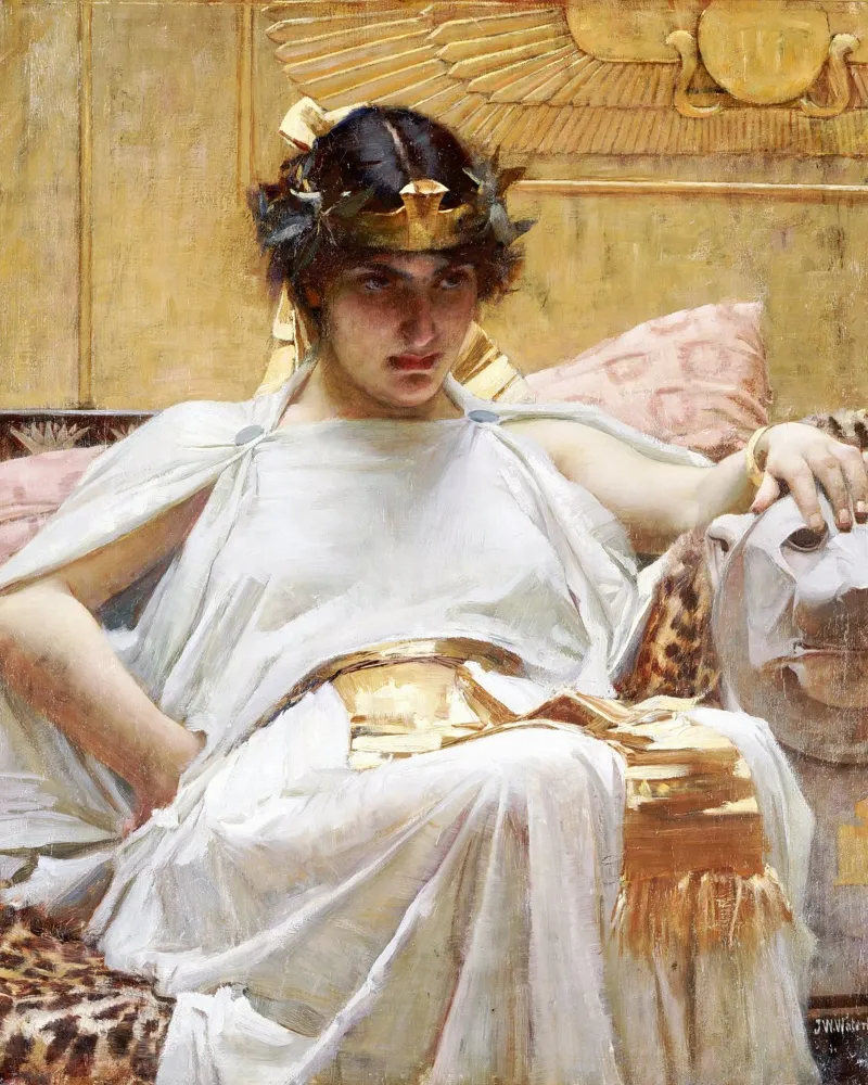 John William Waterhouse - Cleopatra carta hahnemühle da ARTOTHEK