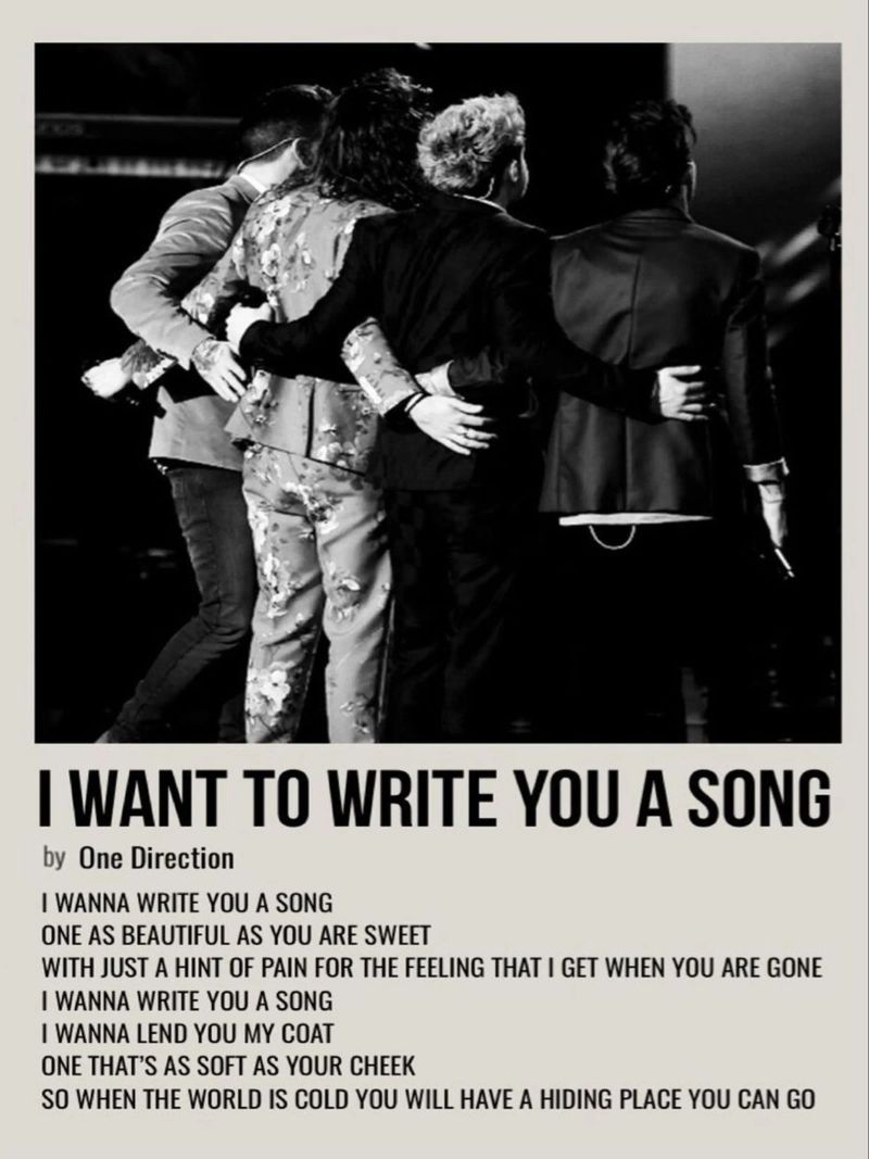 I WANT TO WRITE YOU A SONG by One Direction poster da SoundStudio
