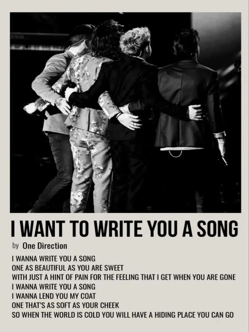 I WANT TO WRITE YOU A SONG by One Direction hahnemühle de SoundStudio