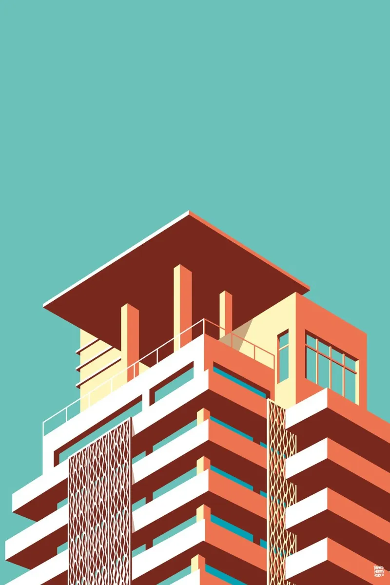 Miami Soho House acrylic glass by Remko Heemskerk