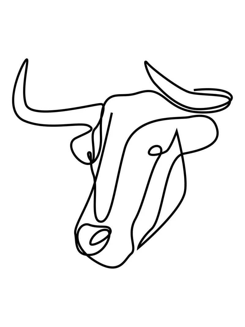 Hillbilly - one line bull pellicola backlit da Addillum