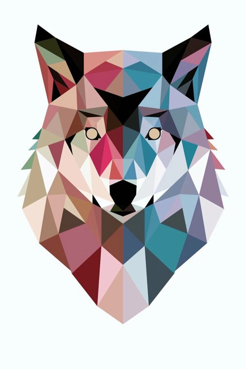 Geo Wolf Poster von DinoMike