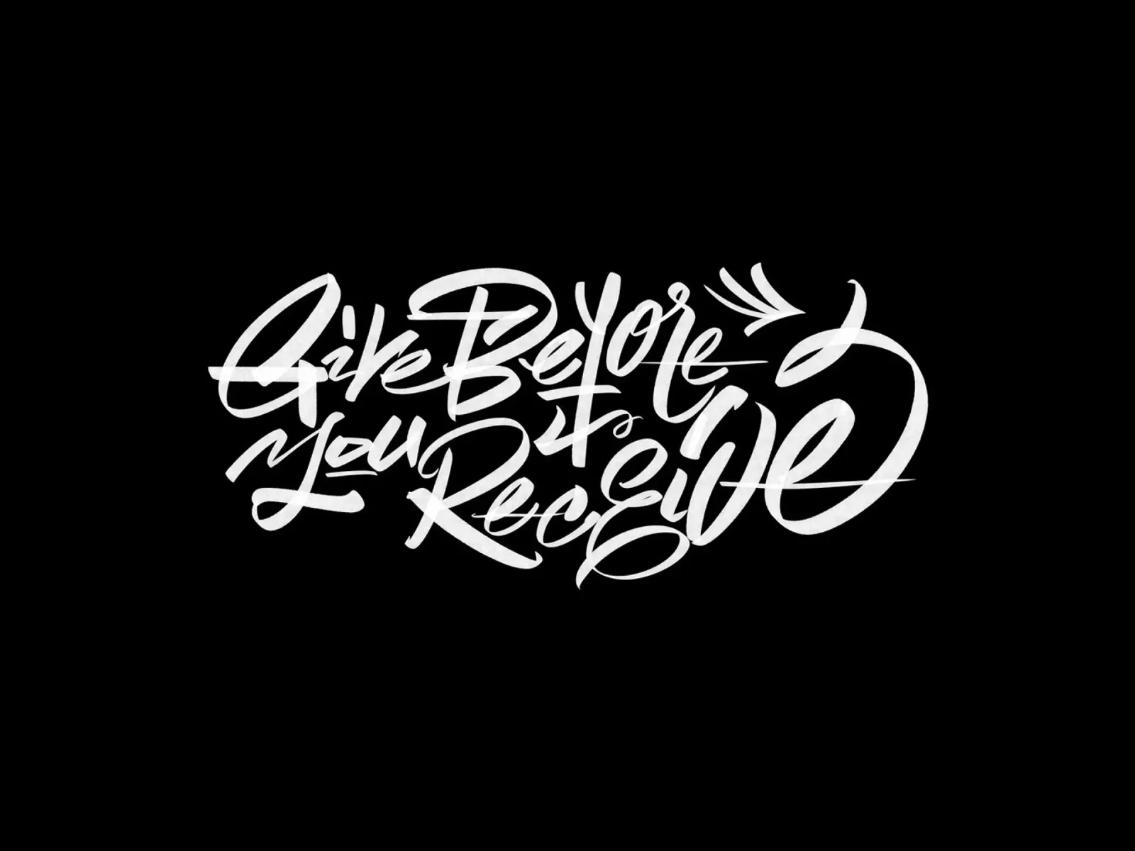 Give before you receive pellicola backlit da Glettering
