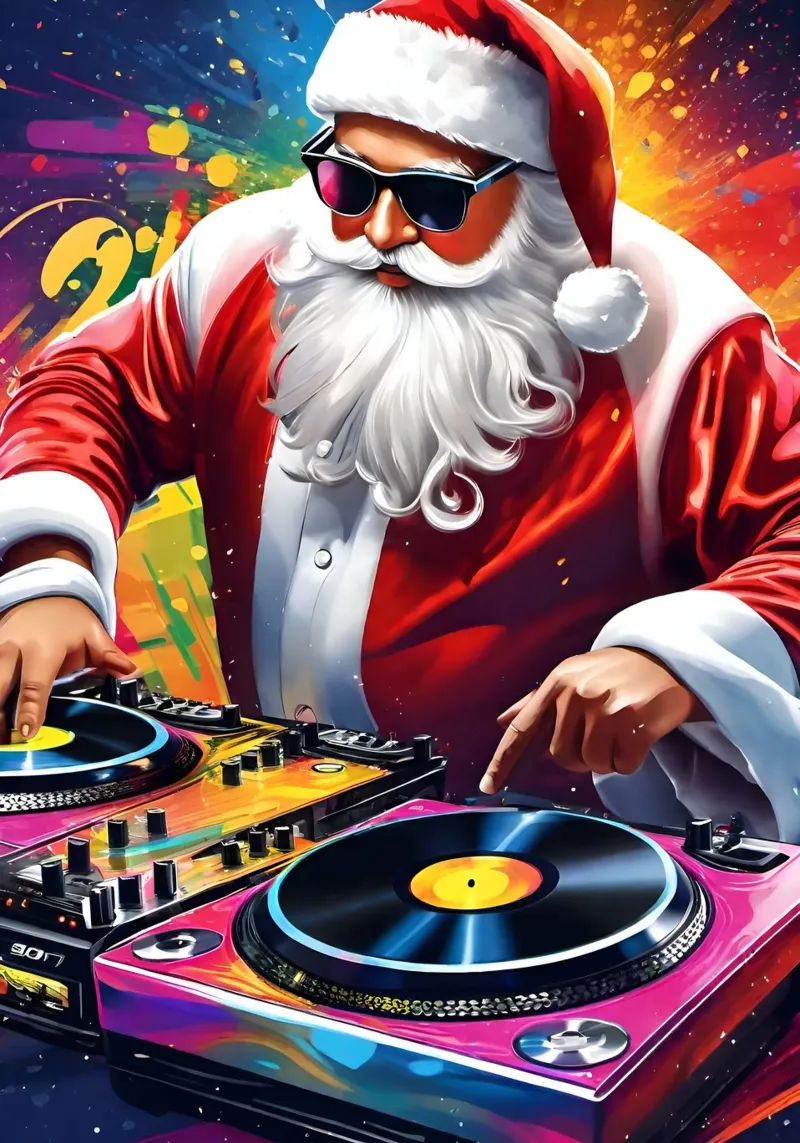 Babbo DJ pellicola backlit da Holidays