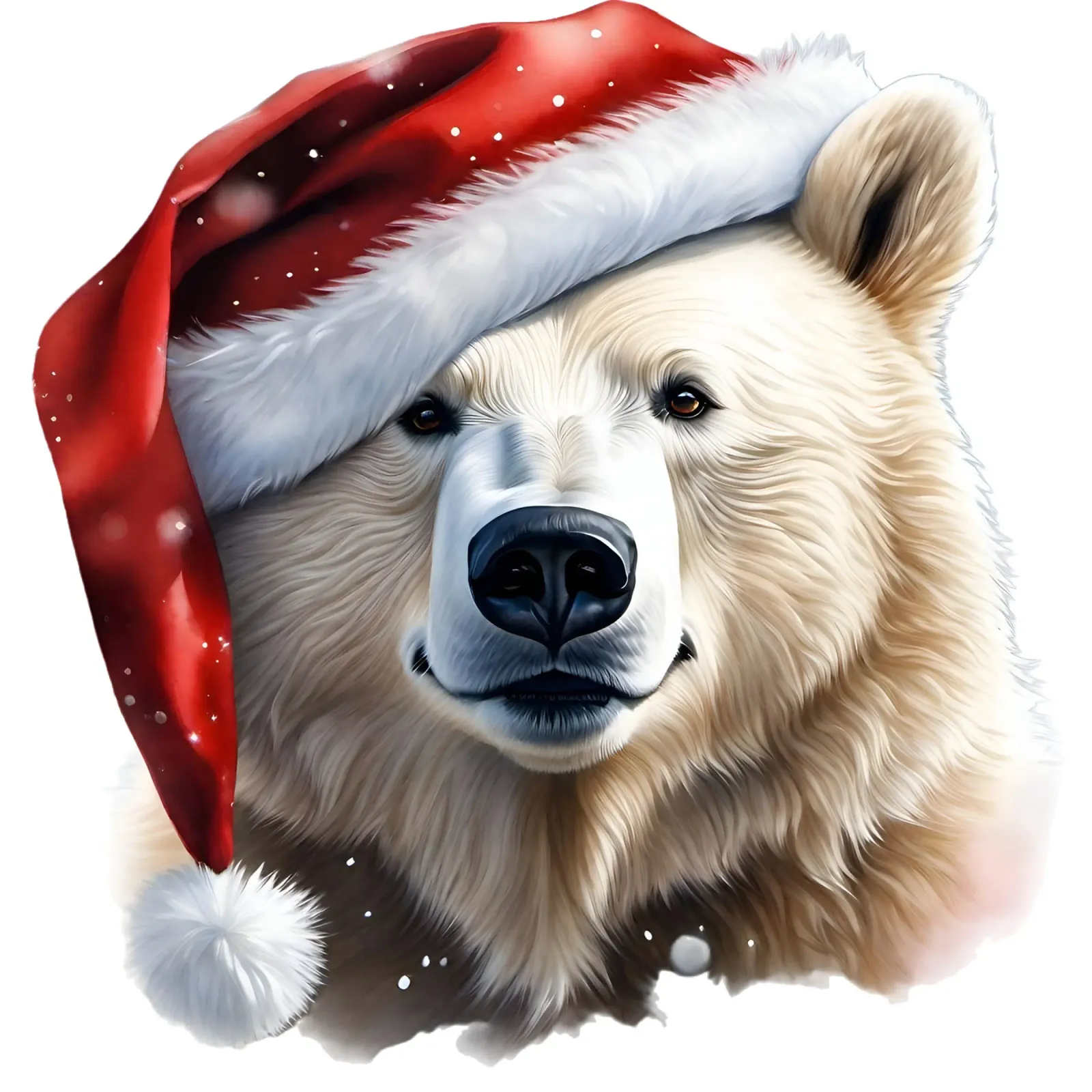 Orso polare con cappello da Babbo Natale pellicola backlit da Holidays