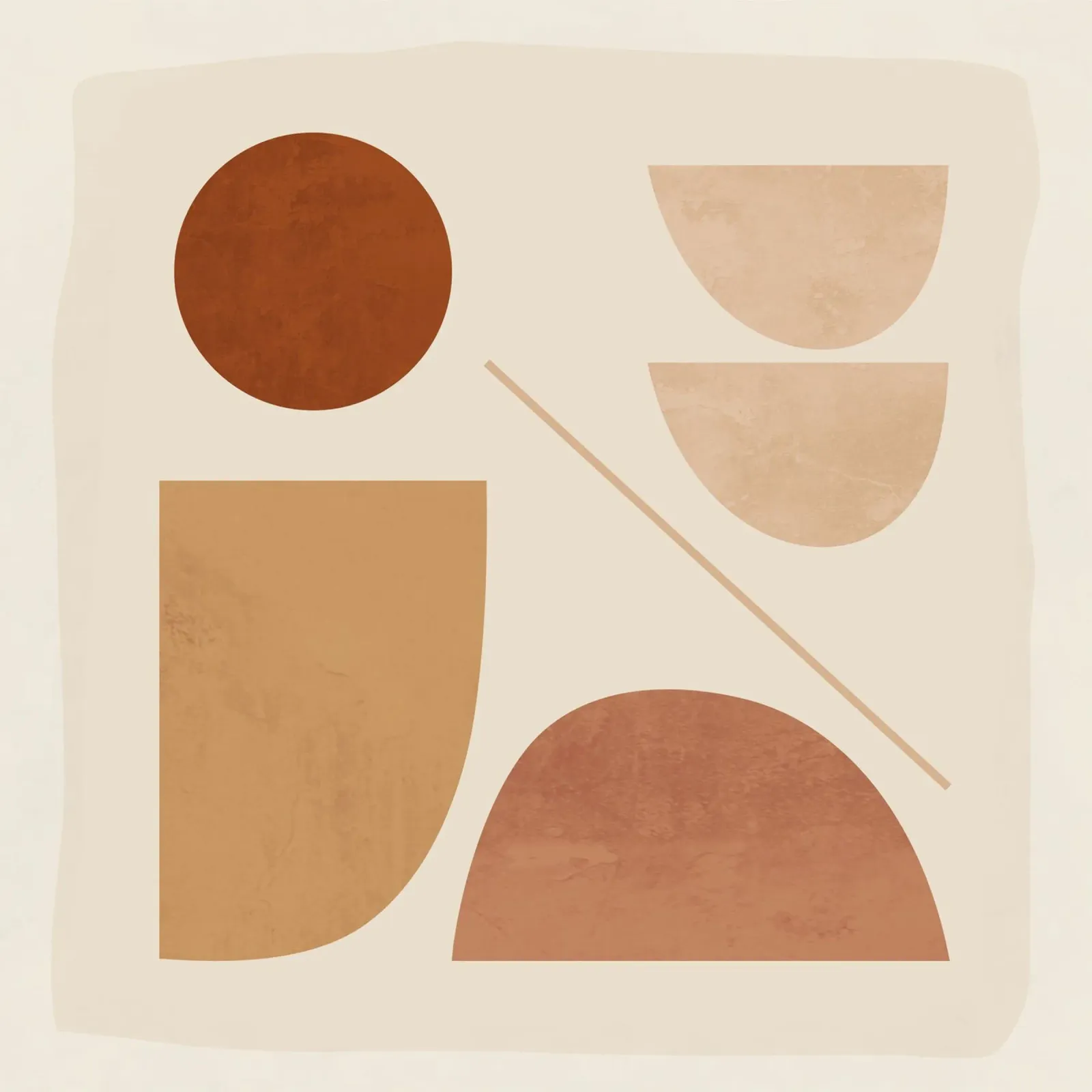 Modern Abstract Minimal Shapes 222 canvas by ThingDesign