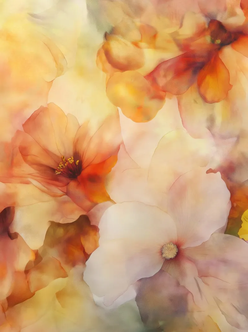 Fiori astratti poster da Imagine