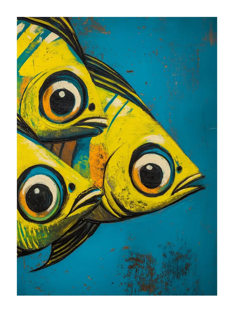 Pesce giallo carta hahnemühle da DWA