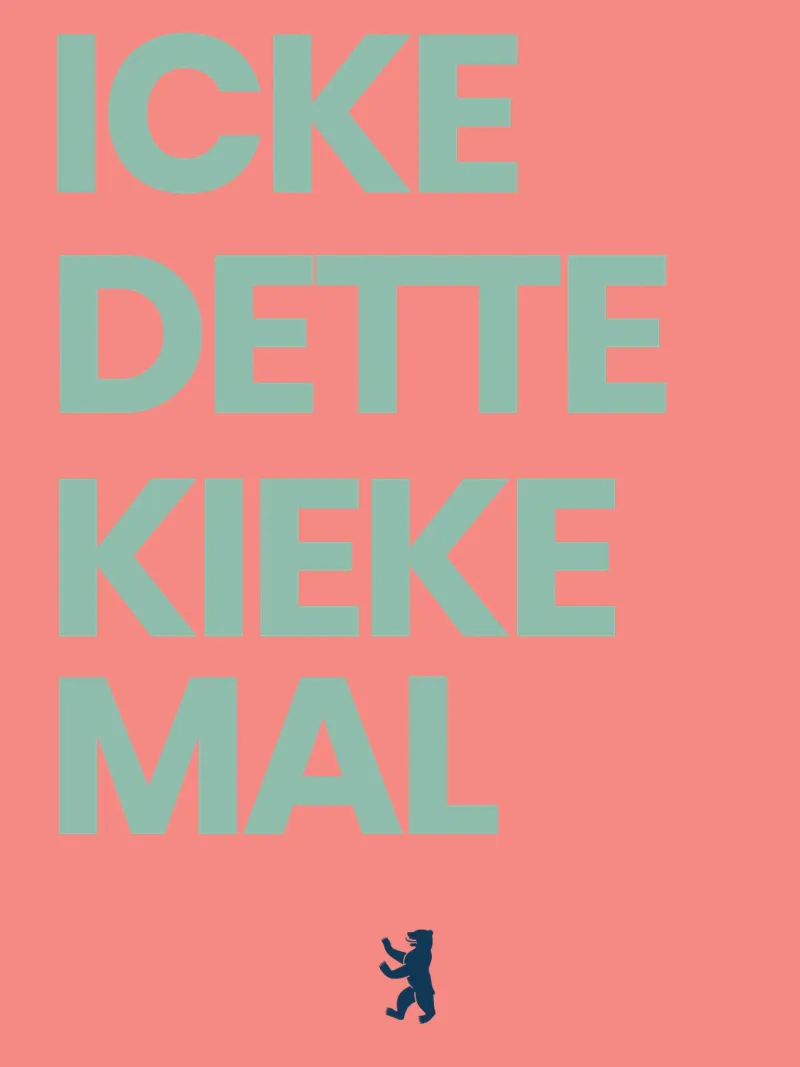 "ICKE DETTE KIEKE MAL" Design poster with wooden frame by QuooodZ by MooodzArt