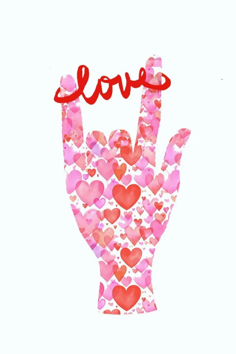I Love You 1 poster with wooden frame by Rococco LA