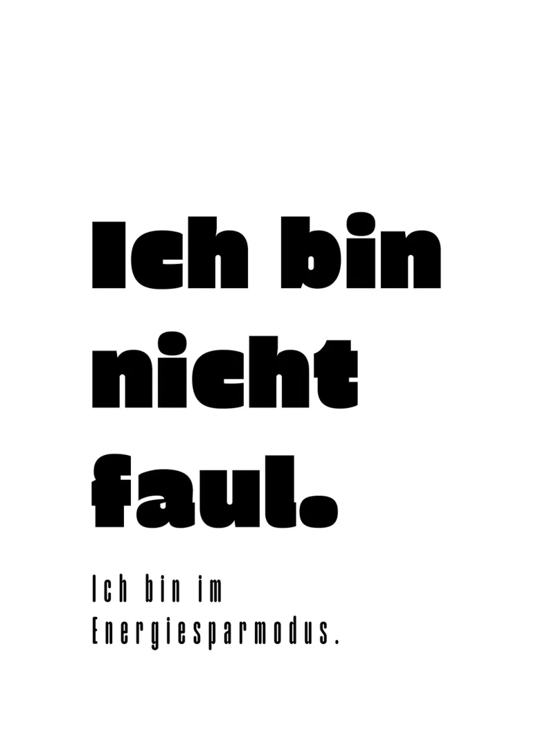 Ich bin nicht faul pellicola backlit da color&shape