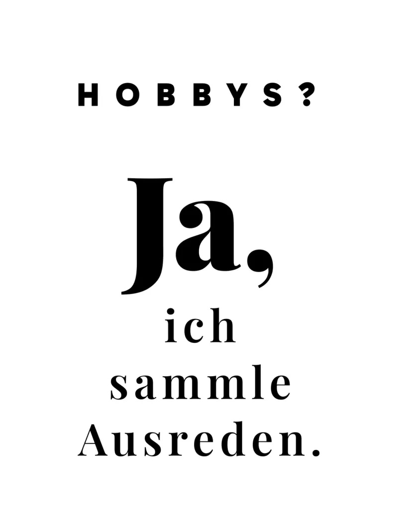 Hobbys? Ja poster da color&shape