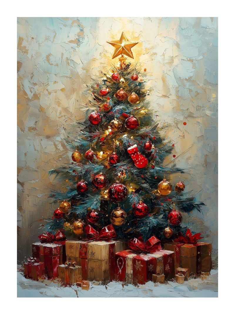 kerstboom poster met aluminium frame van DWA