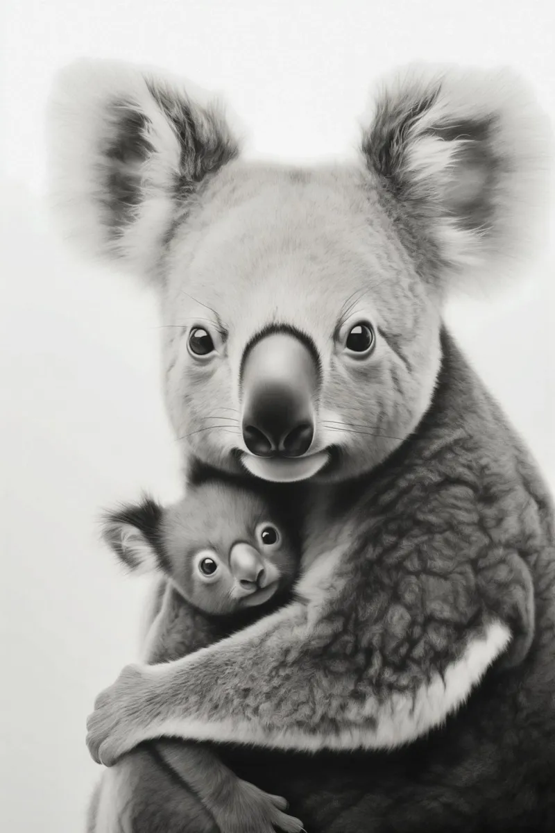 Un simpatico abbraccio tra koala pellicola backlit da Carinaprint