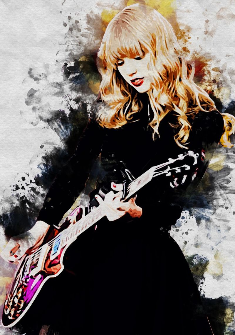 Arte di Taylor Swift alluminio dibond da neonartroom