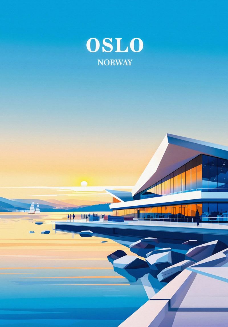 Oslo Norway poster de Travelstudio