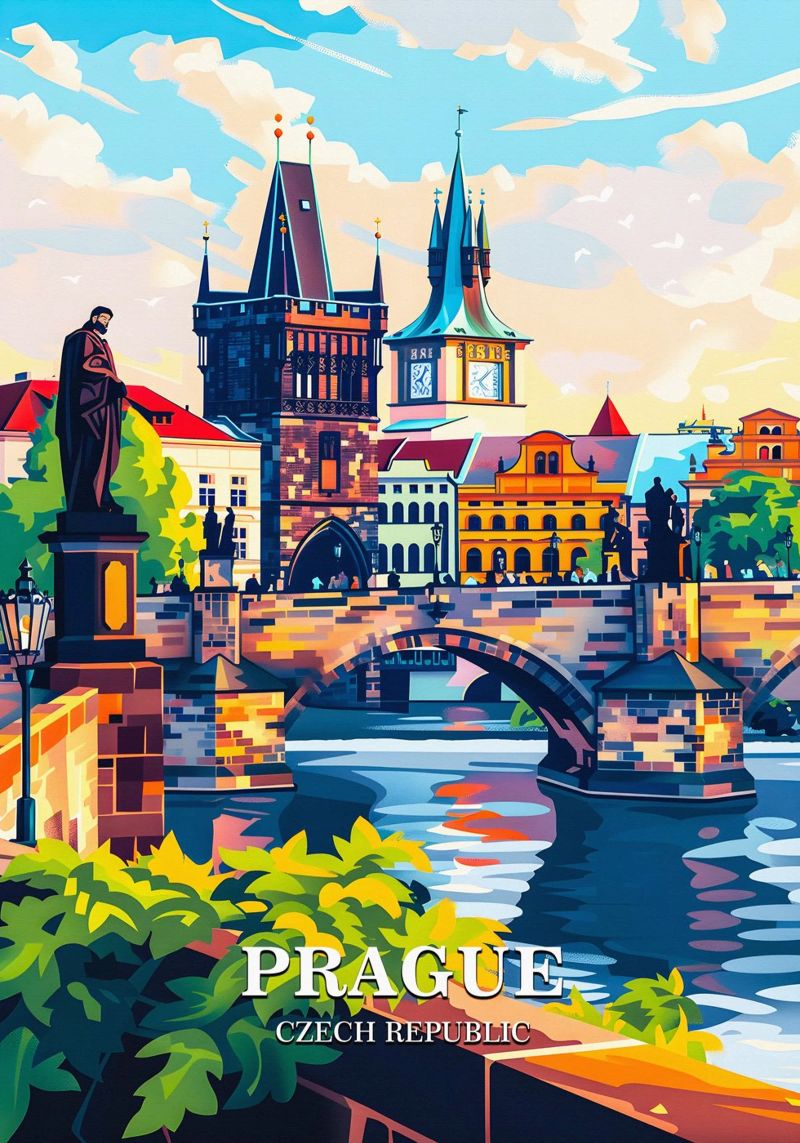 Prague Czech Republic poster de Travelstudio