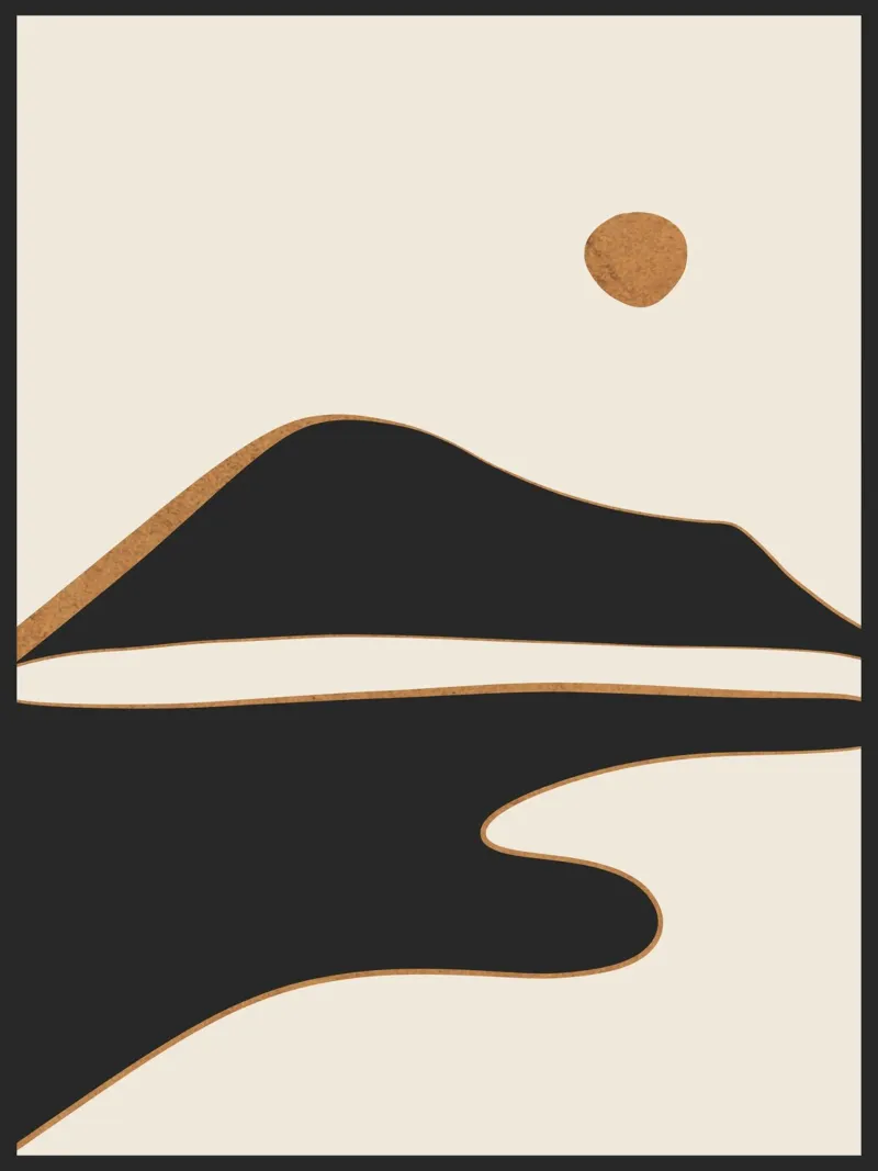 Paesaggio astratto minimalista 2 pellicola backlit da ThingDesign
