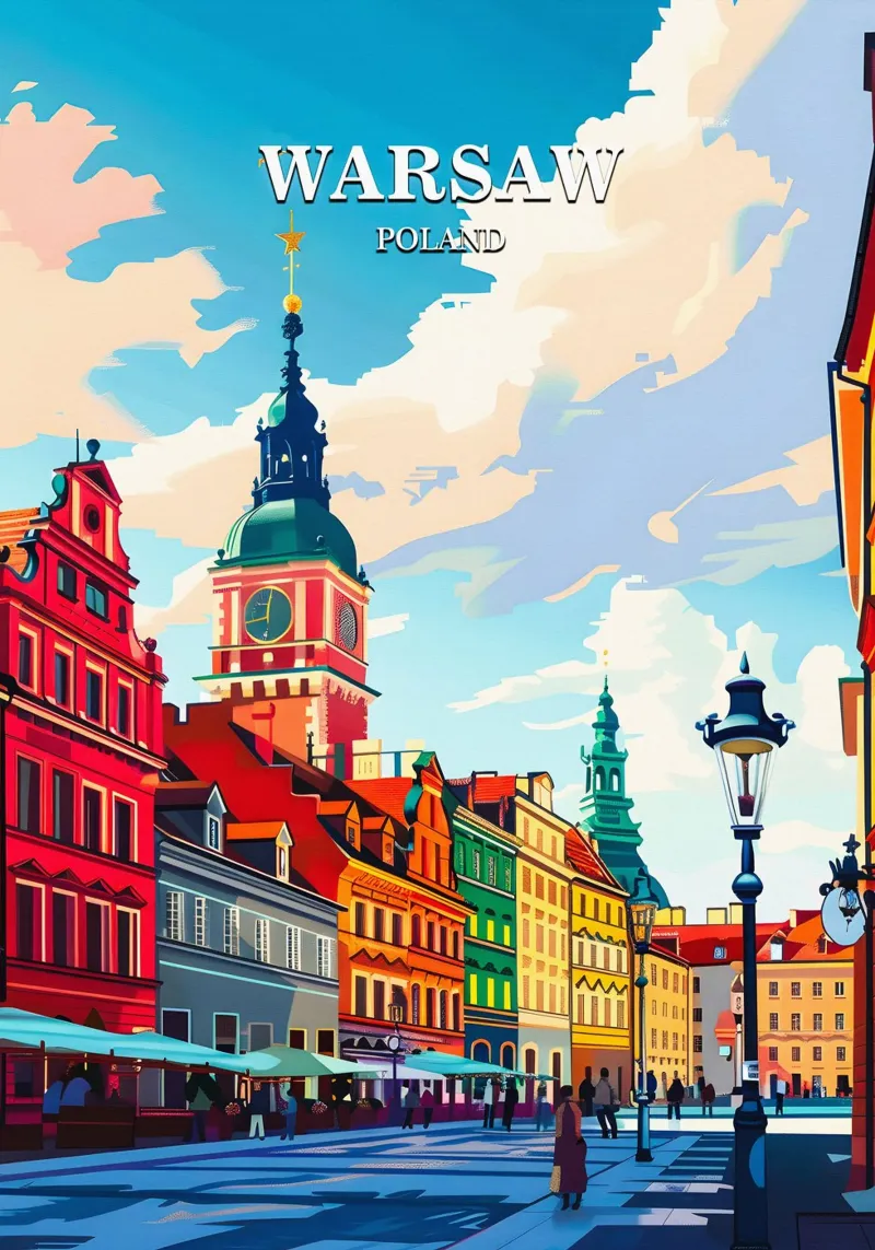 Warsaw Poland pellicola backlit da Travelstudio