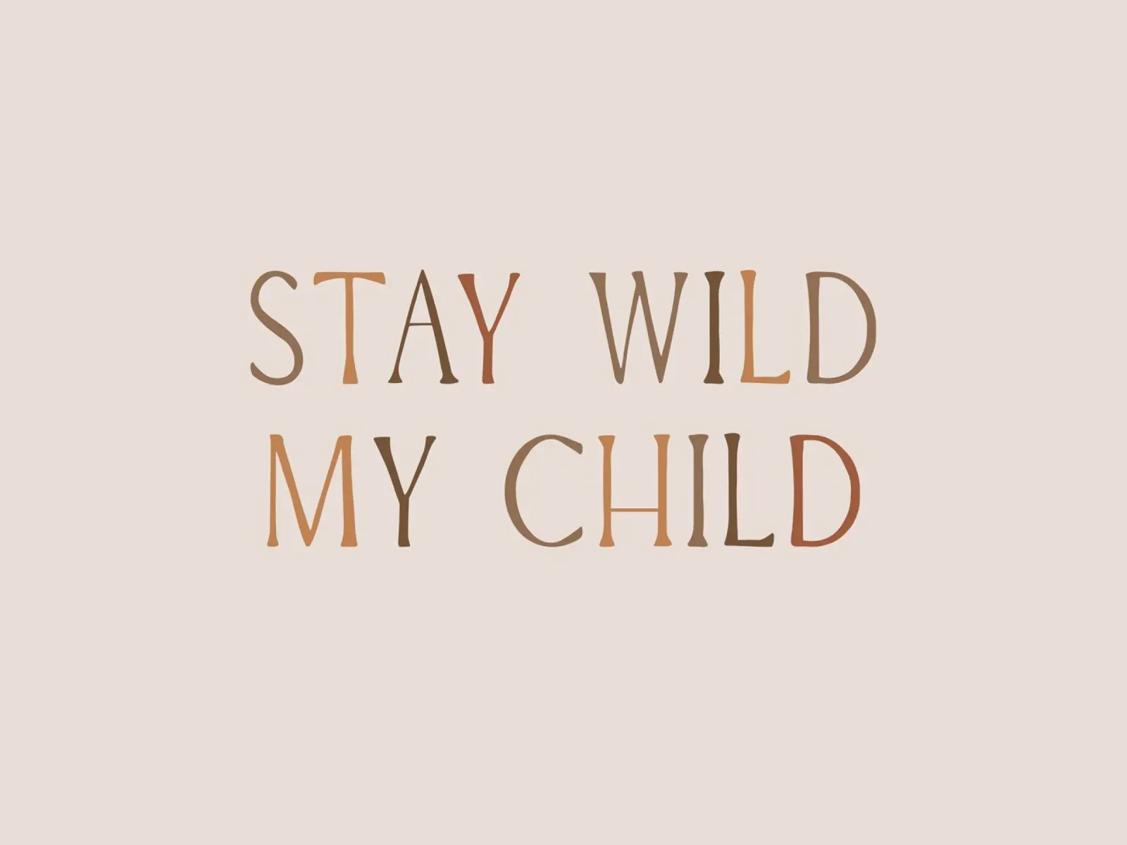 Stay Wild poster con telaio in legno da treechild