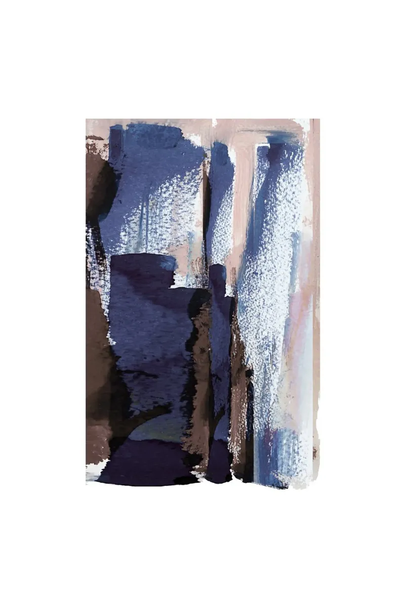 Abstract Pink Blue poster with wooden frame by nileshkikuuchise