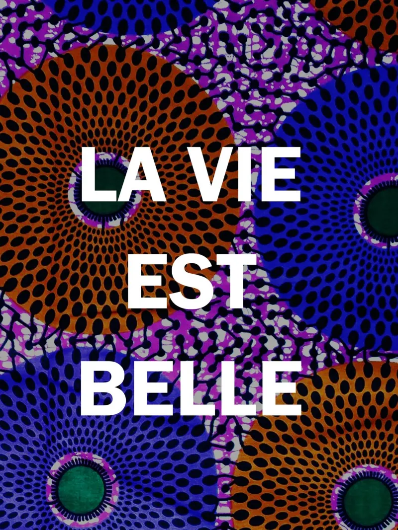 La vie est belle poster con telaio in legno da Mathudace Créas