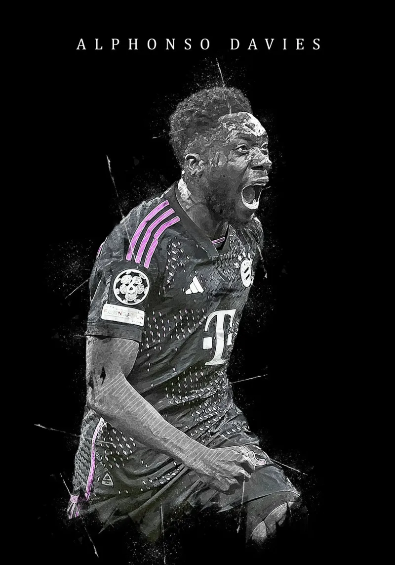 Alphonso Davies alluminio dibond da tenten