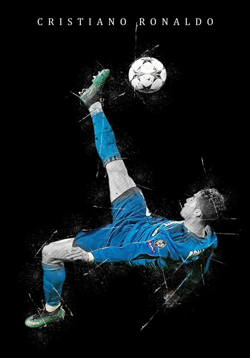 Cristiano Ronaldo canvas met Baklijst van tenten
