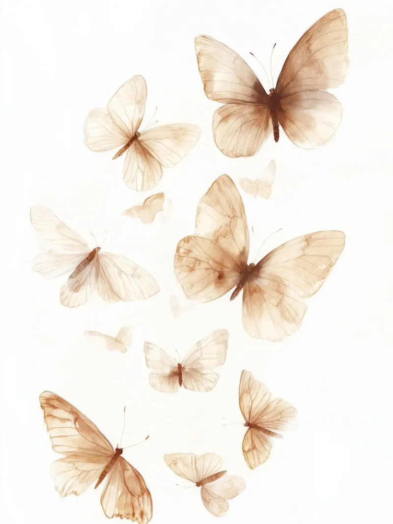 Pastel Butterflies pellicola backlit da treechild
