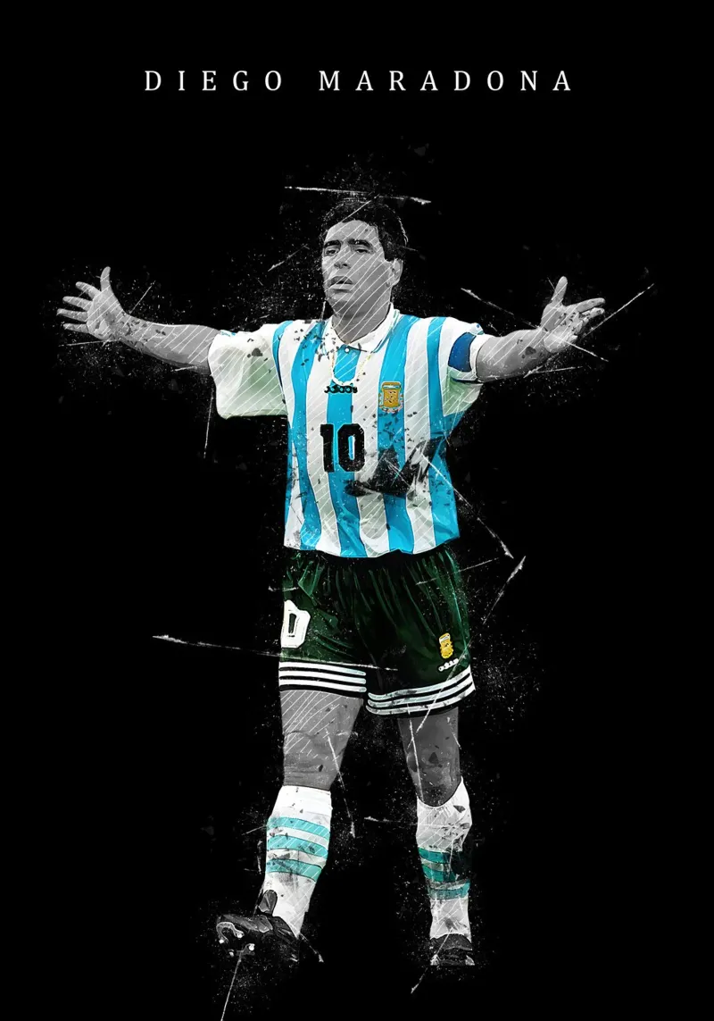 Diego Maradona pellicola backlit da tenten