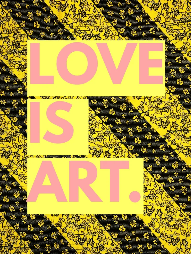 Love is art acrylic glass by Mathudace Créas