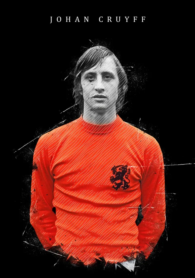 Johan Cruyff pellicola backlit da tenten