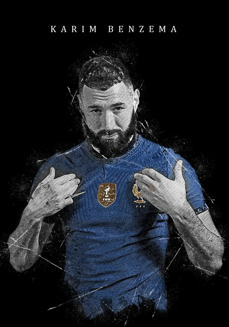 Karim Benzema 1 pellicola backlit da tenten