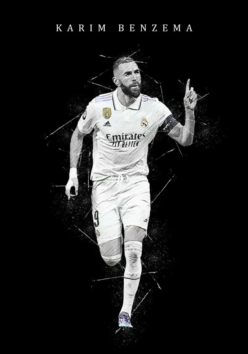 Karim Benzema alluminio dibond da tenten