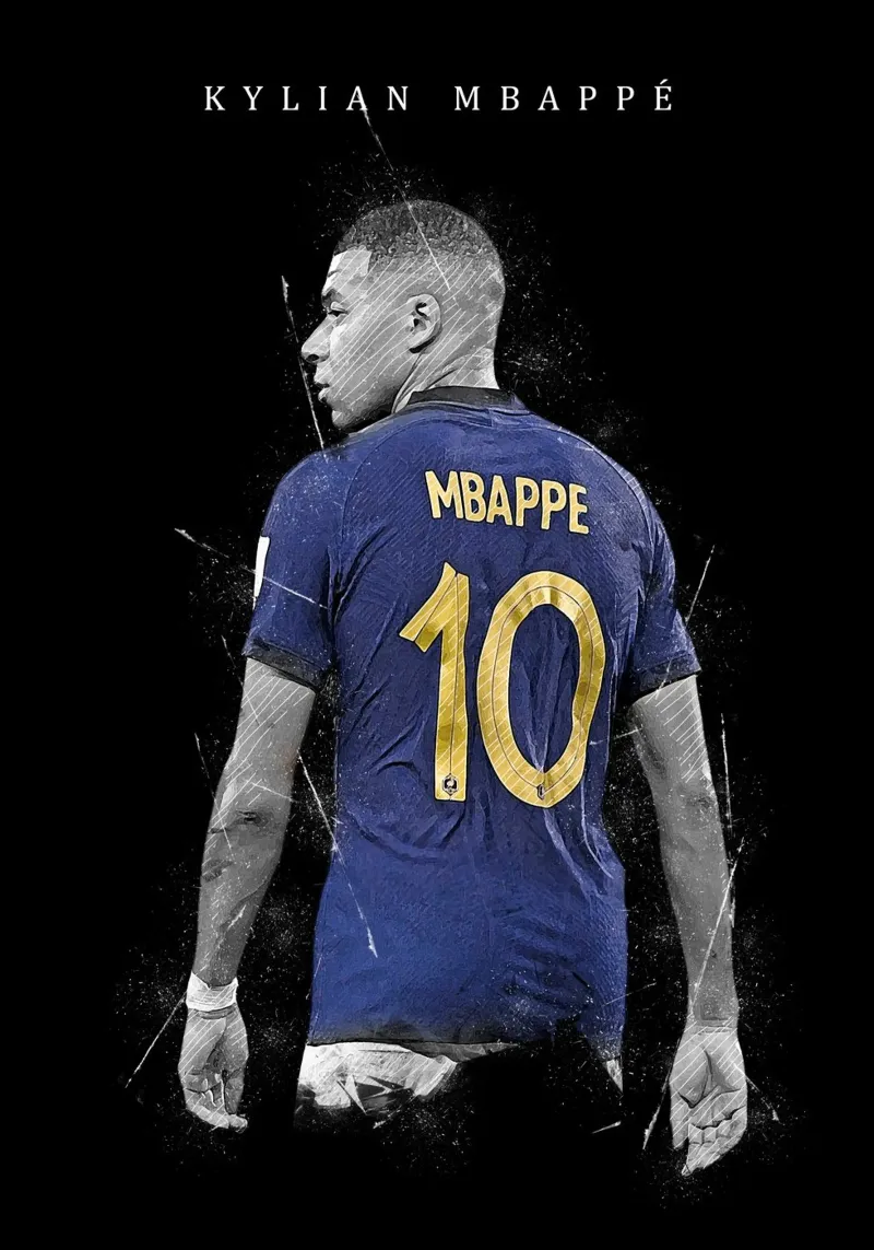 Kylian Mbappé pellicola backlit da tenten