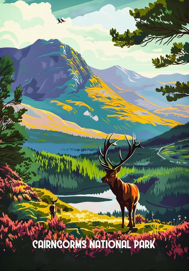Cairngorms National Park tela con Cornice a cassetta da Travelstudio