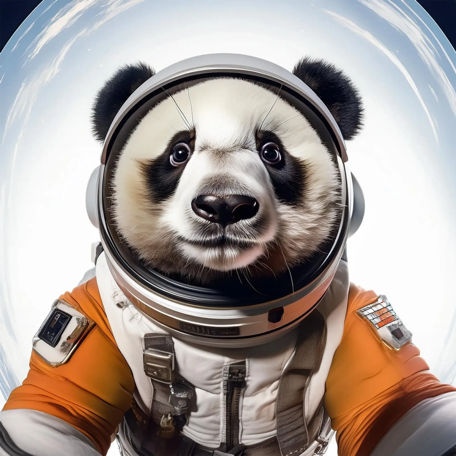 Adventurous Panda Astronaut – Space-Themed Wall Art canvas with Floater frame by FlexiDesignsByK