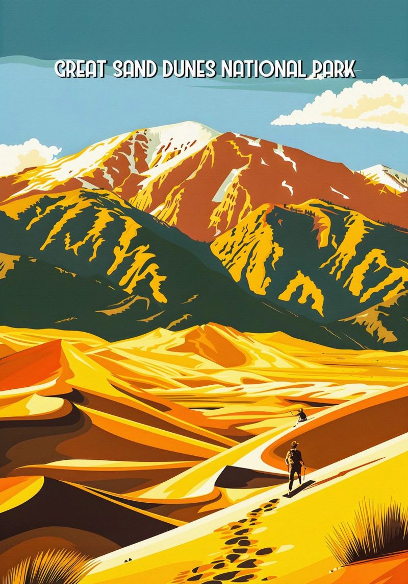 Great Sand Dunes National Park Poster von Travelstudio