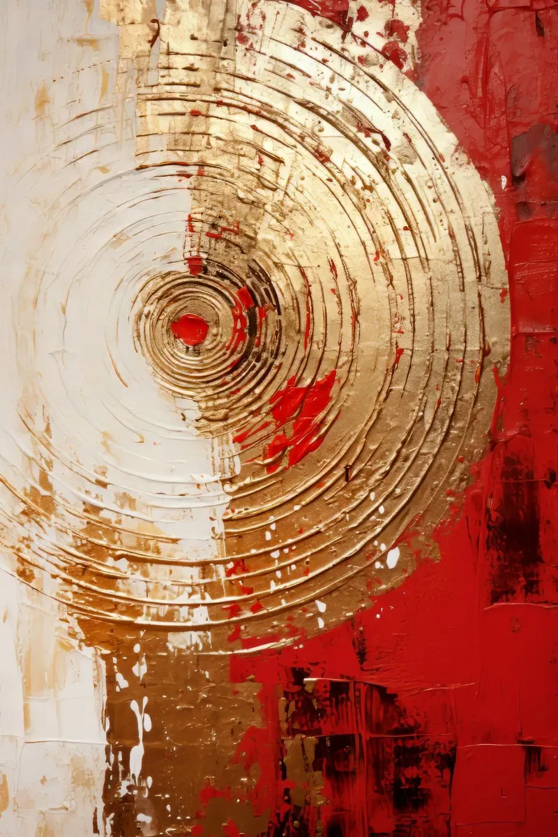 ABSTRACT ART Anticipation poster with wooden frame by Melanie Viola