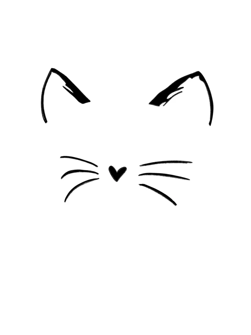 Faccia di gatto poster con telaio in legno da ArtDesign by KBK