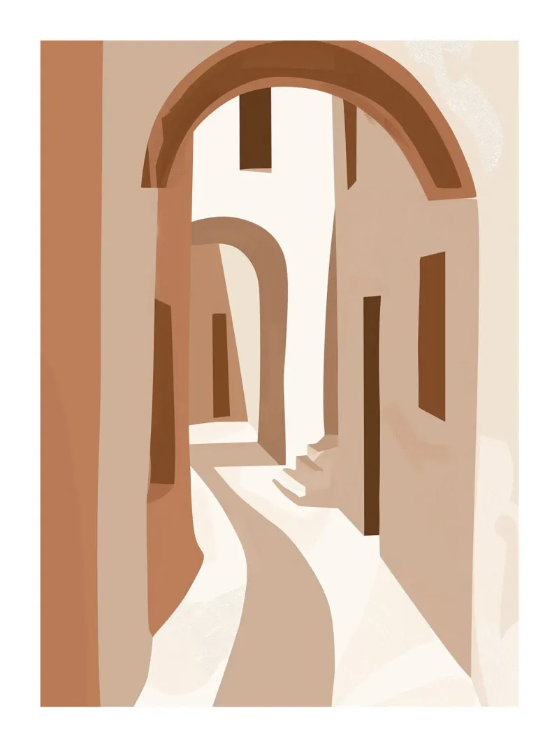 Passaggio minimalista poster con telaio in legno da DWA