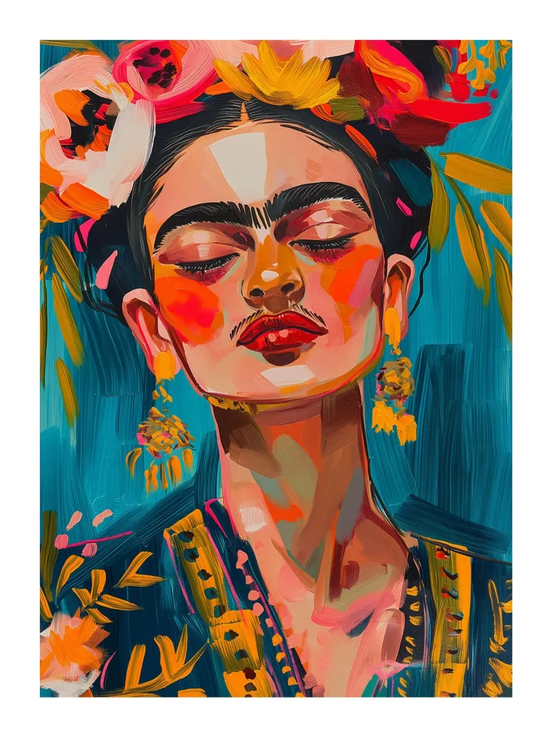 Ritratto di Frida Kahlo carta hahnemühle da DWA
