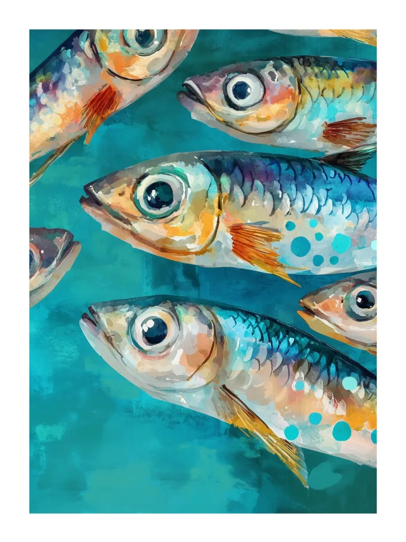 Pesce colorato carta hahnemühle da DWA